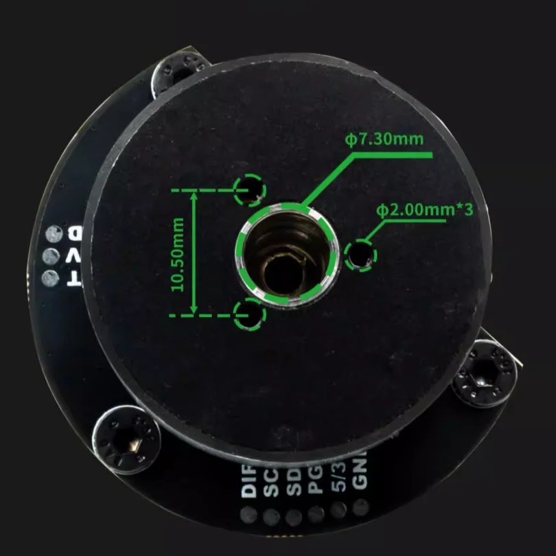 SimpleFOC Mini Treiberplatine + 2804 Außenläufer BLDC Motor Kit – Mit AS5600 Magnetencoder, Neodym-Magnet, Hohlwelle 6,5 Mm, Für FOC & Roboterprojekte