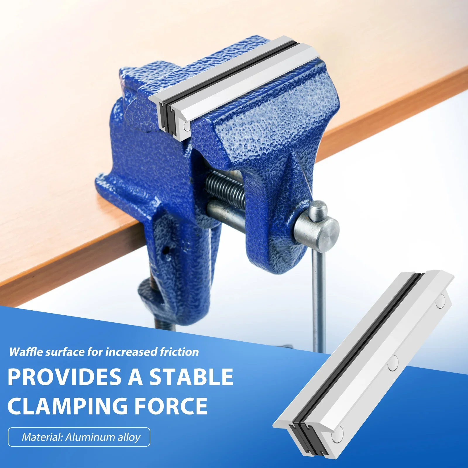 Aluminum Vise Jaw Anti Slip Versatile Vice Jaws Universal Magnetic Bench Bench or Drill Vice Grip DIY Woodworking Hand Tool