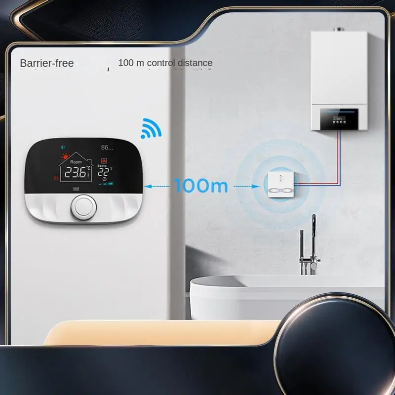 

Smart Tuya Thermostat Wifi RF LCD Screen Controller Suitable For Underfloor Heating Gas Boiler Support Alexa Google A Durable-N3