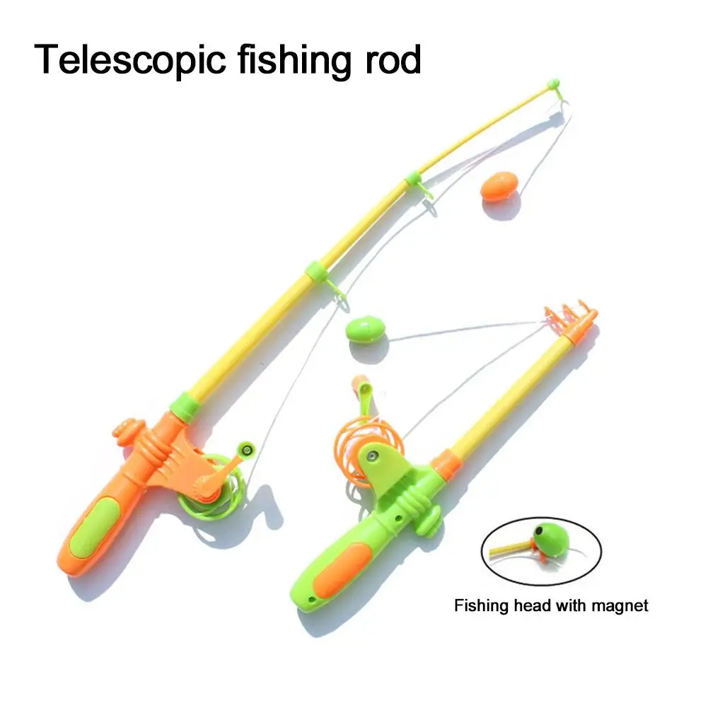 Children 7pcs/Set Magnetic Fishing Parent-child Interactive Toys Summer Fishing Toy Set 6 Fish 1 Rod Kindergarten Birthday Gift