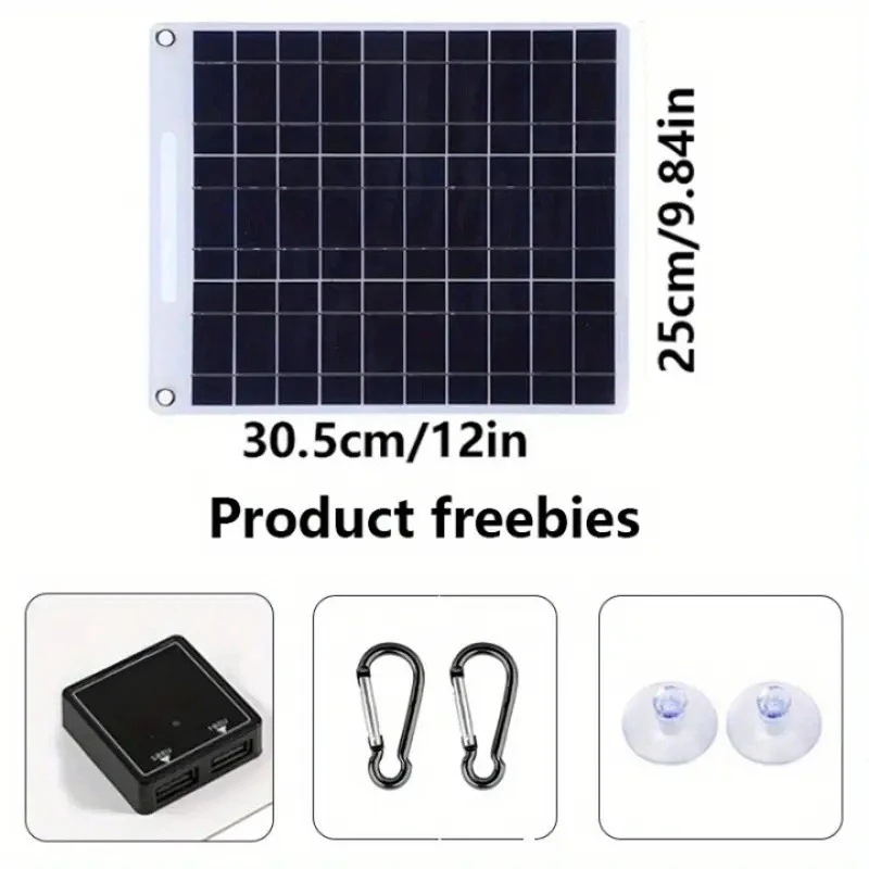 Polycrystalline Silicon 10 Watt Flexible Solar Panel Efficient Dual USB Durable Outdoor Mobile Phone Should Be A Charging Tool