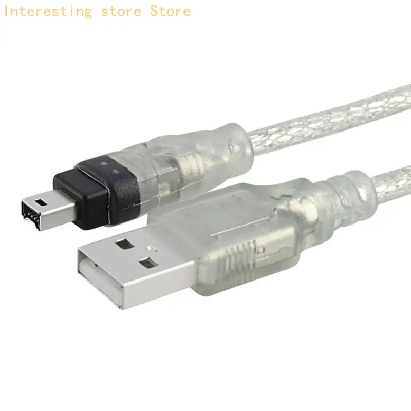 Universally USB To 1394 FireWire Cable USB To 1394 Data Cable Compatible for Most Cameras Digital Video Editing 55KC