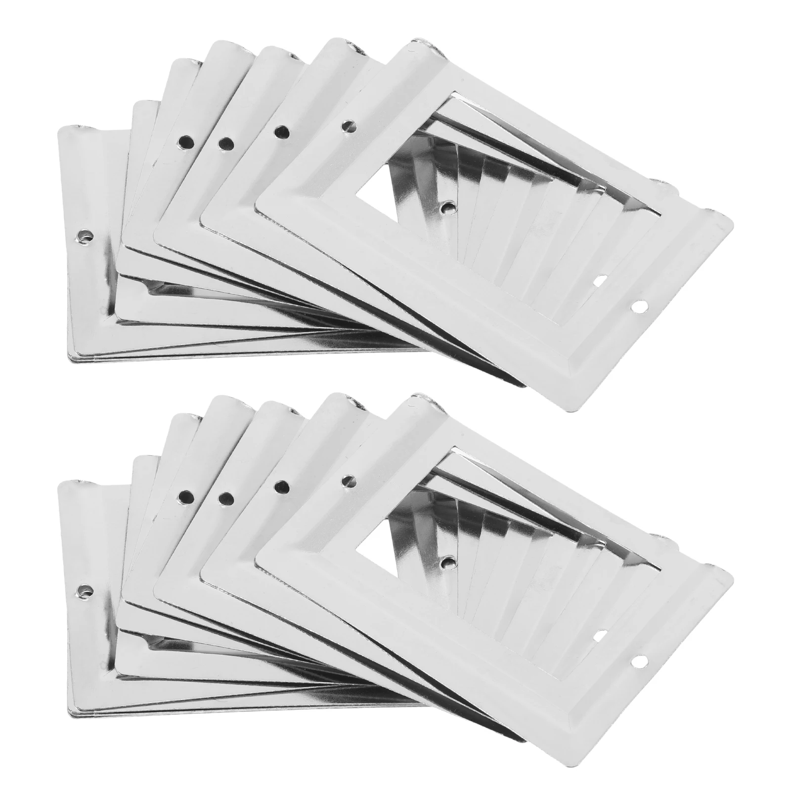 

24pcs Iron Handles Metal Tag Buckle Hidden Drawer Pulls Shelf Labels Storage Boxes Fridge Wire Cabinet Holder