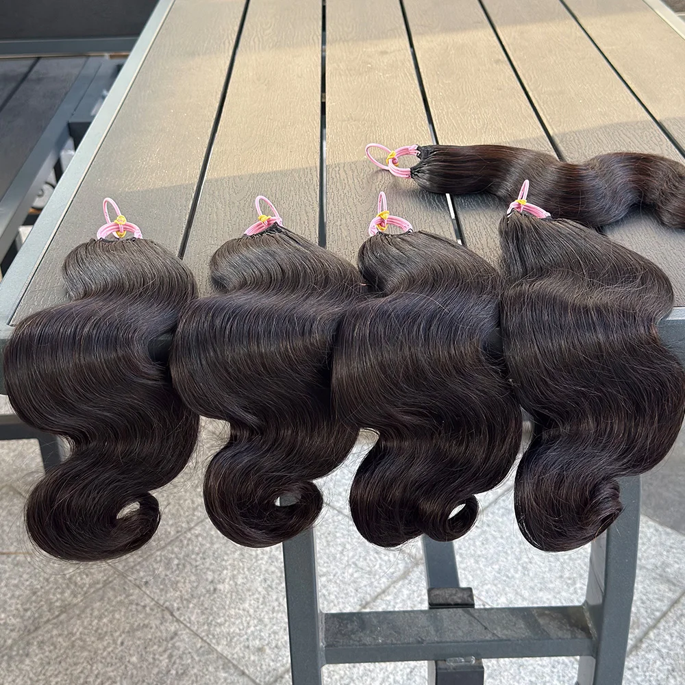 Body Wave Knotless Pre-Separated Crochet Hair Extensions Human Hair Natural Color Crochet Feather Human Hair For Braids