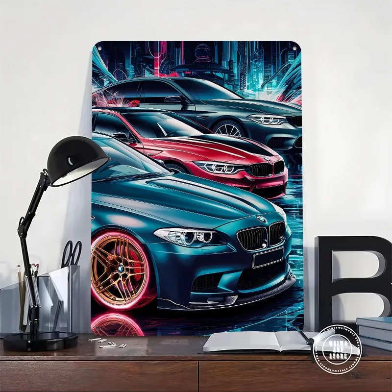 Sports M Series S Art Car Tinplate Poster Custom Wall Art Vintage Metal Signs Retro Tin Plaque for Decoration Living Room Decor