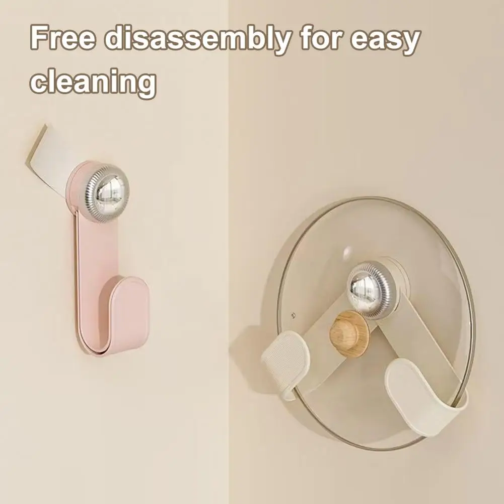 Rotating Pot Lid Holder High-quality Pot Lid Rack Adjustable Suction Cup Pot Lid Holder for Wall Hanging Storage Easy
