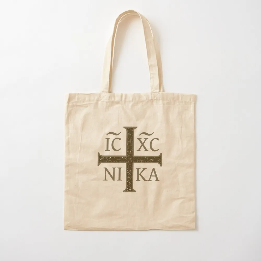 IC XC NIKA Christogram Crucifix Orthodoxy Eastern Christian Tote Bag Women's tote bag handbag Canvas Tote Bag