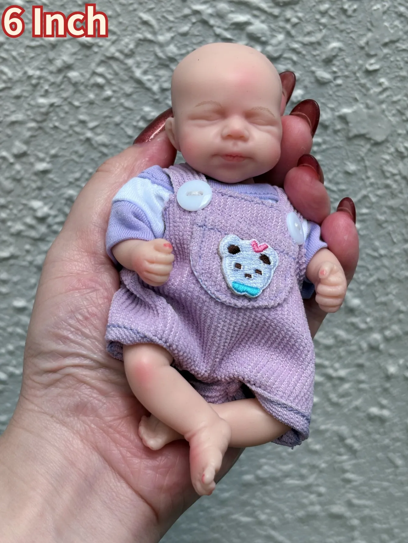 6-calowa mini silikonowa lalka Reborn Girl Baby Doll ręcznie robiona śliczna śpiąca lalka Bebe Girl na prezenty urodzinowe dla dzieci