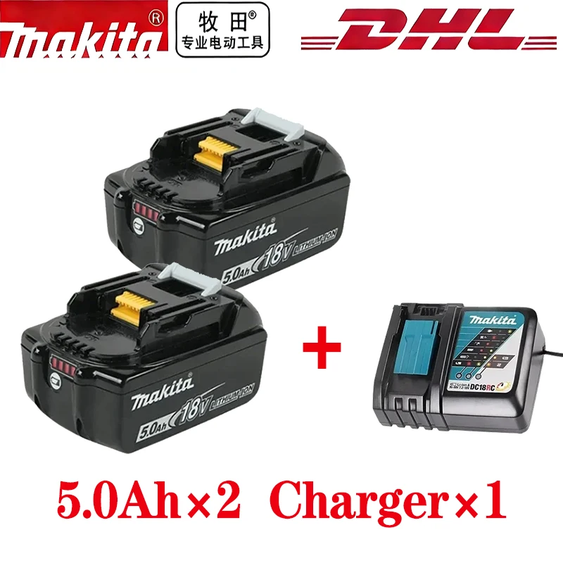 NIEUWE 2026 Originele 18V Makita 5.0Ah 6.0Ah Makita Batterij Vervangende Lithium Batterij BL1840 BL1850B BL1850 BL1860