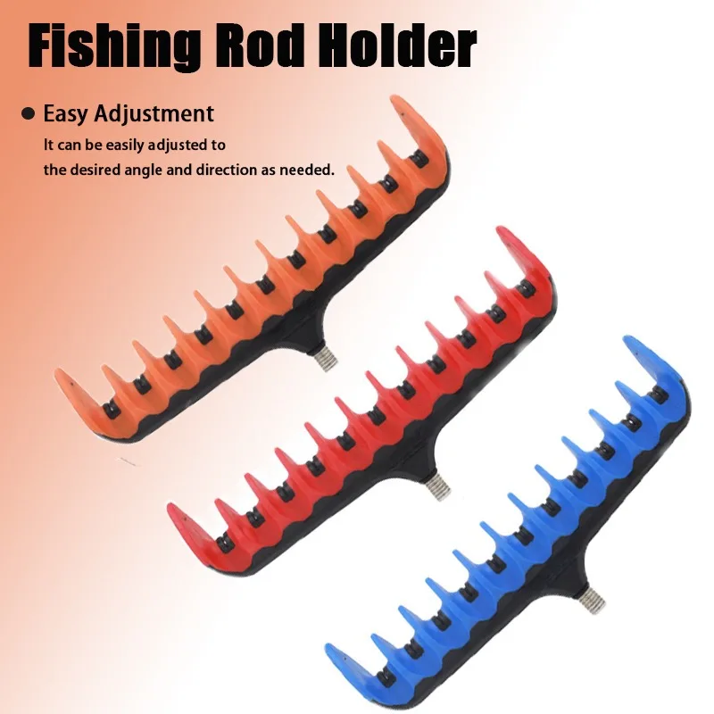 High-Quality New Fishing Rod Holder, Available in Three Colors, Made of Rubber Material, Multi-Slot Rod Holder, Portable Rod Stand, for Outdoor Fishing, Fishing Rod Holder