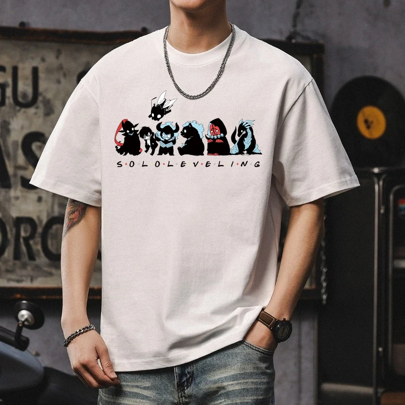 2025 New Solo Leveling T-Shirt Sung Jinwoo Anime Manga Black Shirt Tee All Size Pro Choice Graphic T Shirts Oversized Vintage
