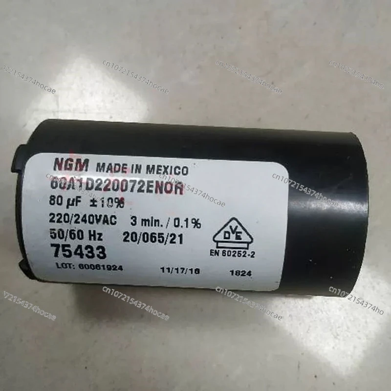 

for NGM starting capacitor 60A1D220072ENOR 80uF 220/240VAC 75433 shipped KEMET 080MS26AAMK1STD 80uF 260V AC compatible