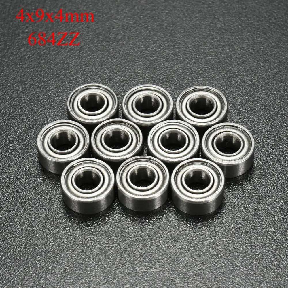 10 Pcs/Set Miniature 684ZZ 4*9*4 mm Ball Bearings Motor Quadcopter Bearing Steel Hardware Parts