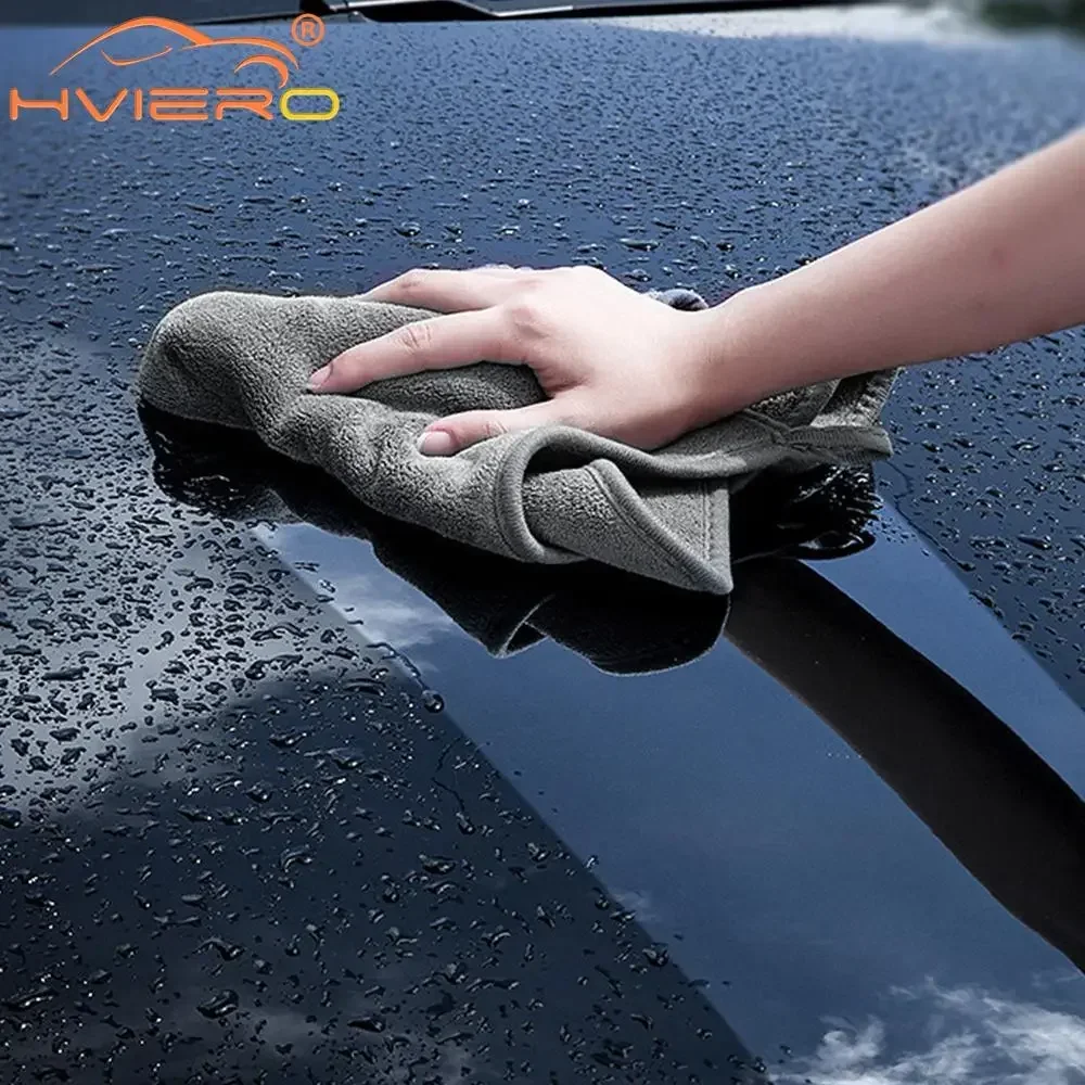 Car Microfiber Wipe Small Square Cloths 40*40 Thick Absorbent Auto Wash Cloth Cleaning Tools Strong Water Absorption Accessories