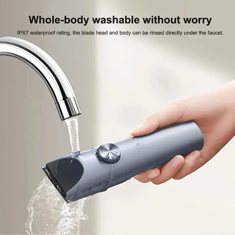 NEW MIJIA Hair Clipper 2 Hair Trimmer Professional Beard Cut Machine IPX7 Waterproof Wireless Haircut Machine CN view 5