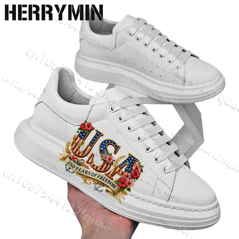 

Teenager American Independence Day Patriotic Print Casual Shoes Hot Selling Man Woman Lightweight Tennis Shoes Size 28-39