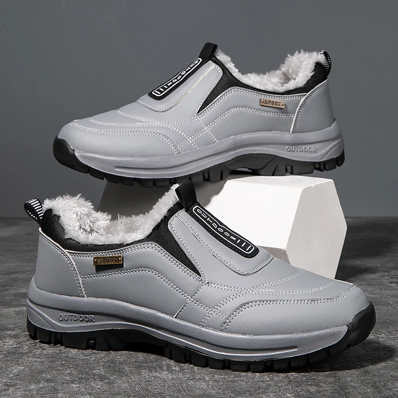 Winter Plus Samt-Sneaker für Herren, große Größen 49 50, rutschfeste Outdoor-Freizeitsportschuhe, bequeme, leichte Herren-Wanderschuhe – Detail 20