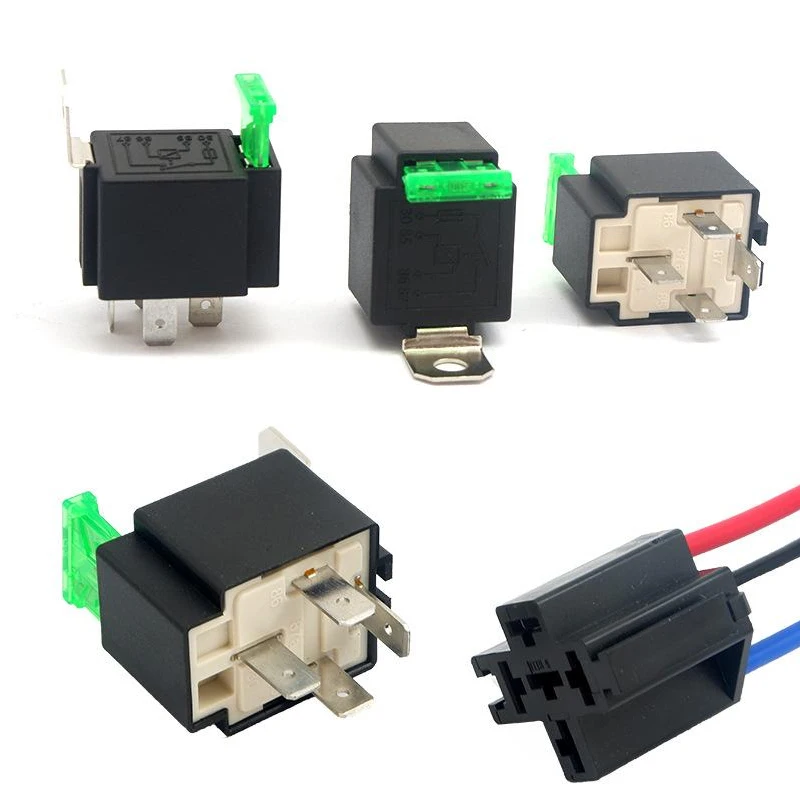 

1set Plastic 24V 4/5 Pin Car Relay With Socket Base/Wires/Fuse 30A Amp SPST Pre-wired Sockets Waterproof Auto Accessories