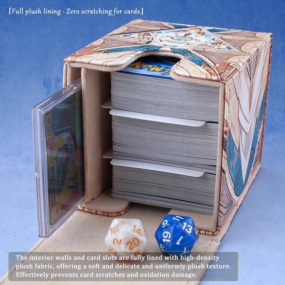 Sennen Item TCG Deck Box Card Storage Box,Display Window,Holds 120+ Sleeved  Cards,Magnetic PU Leather for MTGCards YuGiOh PTCG - AliExpress
