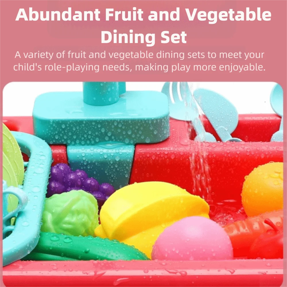 EIN Set Hohe Qualität Interaktive Spülmaschine Spielzeug Interessante Langlebige Spielzeug Waschbecken Multifunktionale Küche Simulation Spielzeug Kinder