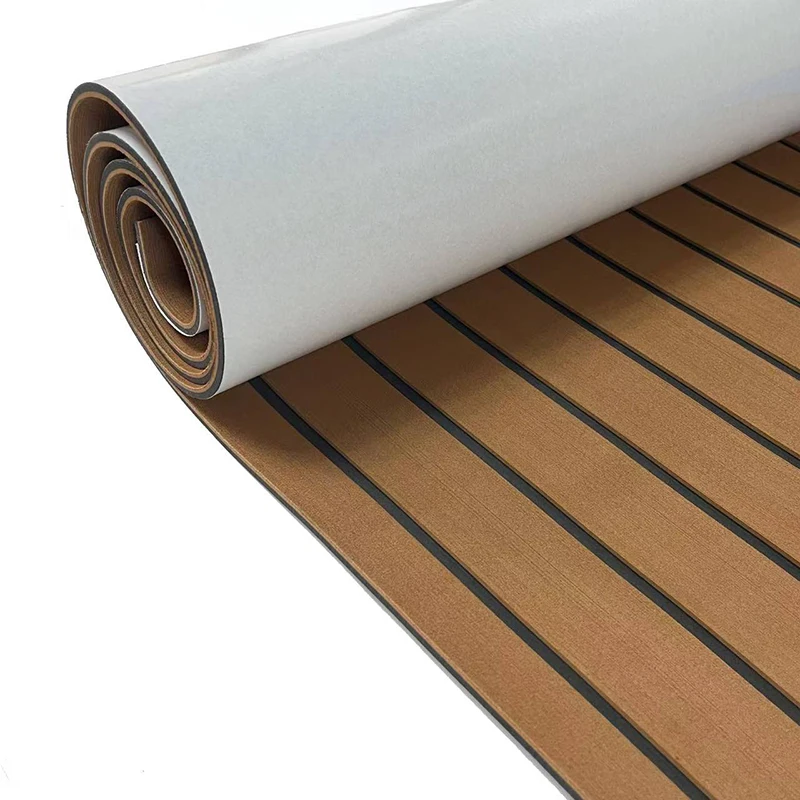 2400x600mm EVA Foam Boat Decking Anti-Slip Self-Adhesive Trimmable Marine Carpet for Kayak And Joy Boat Flooring