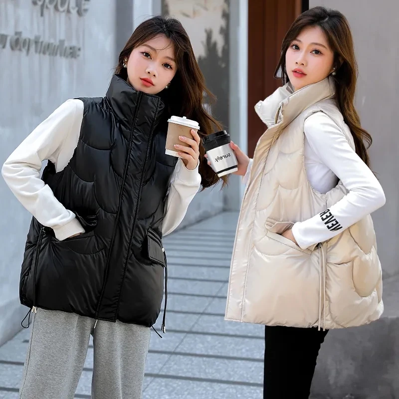 

2023 Winter New Fashion Elegant Casual Women's Sleeveless Vest Jacket Comfortable Loose Versatile Female Tank Top Coat