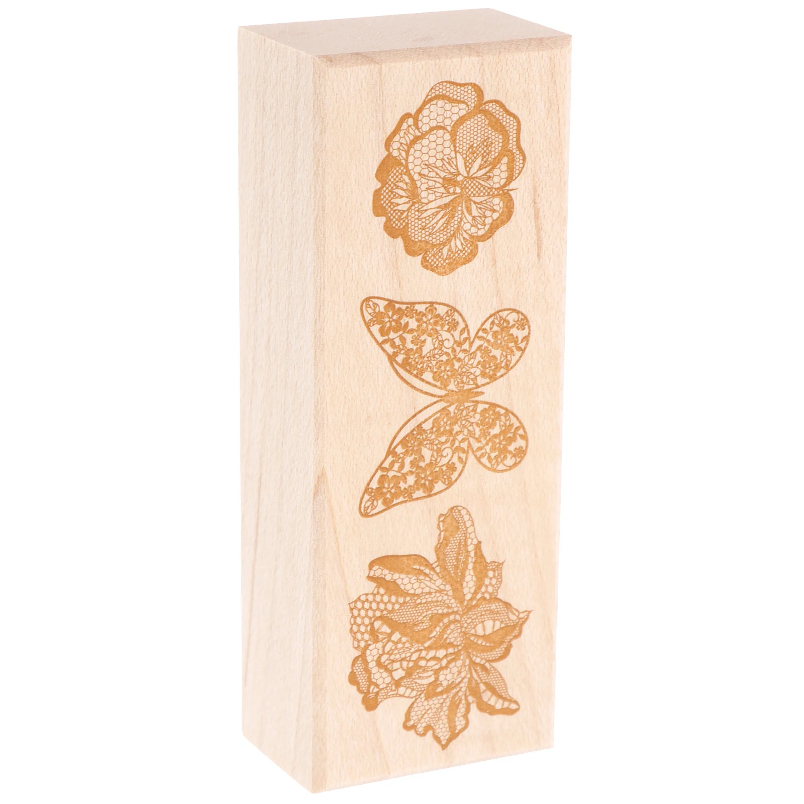 

Wooden Seal Stamps Craft Scrapbooking Card DIY Multi-function Tool Clear Pattern Durability Safe Use Creative Design Children