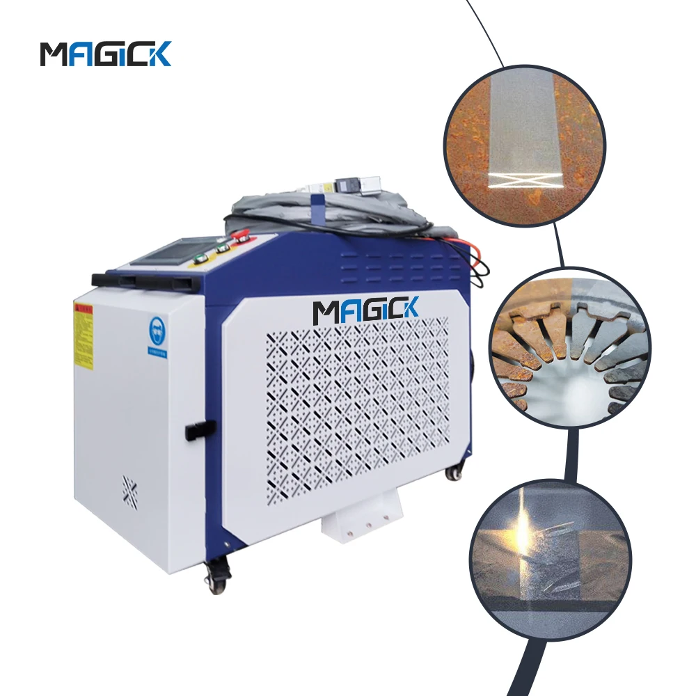 

MKLASER 100w 200W 300W 500W Small Multifunctional Pulse Fiber Laser Cleaning Machine Rust Removal Cleaning Machine