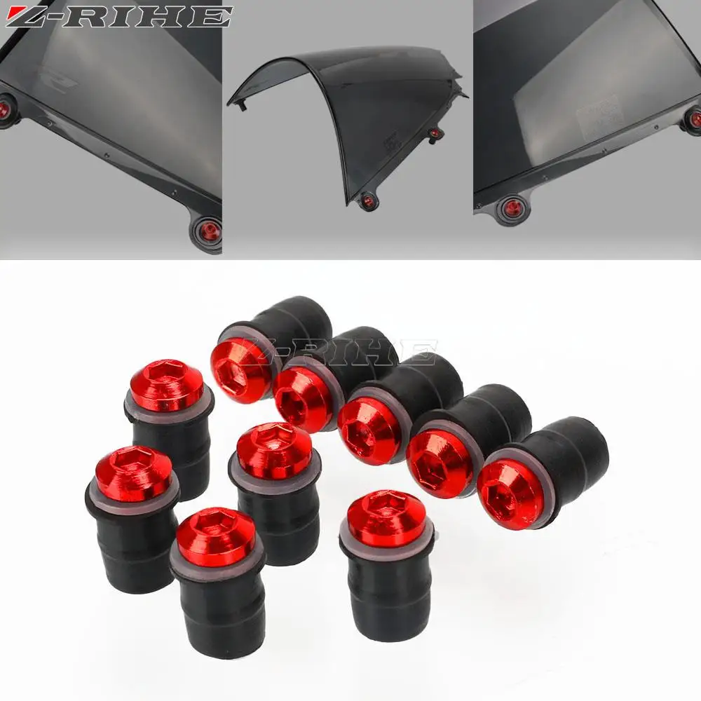 

10 PCS M5 Windscreen Windshield Wind Deflectors Bolts Kits For HONDA CBR600 900 CBR00RR CBR650F CB650F CBR650R CB650R CBR250RR