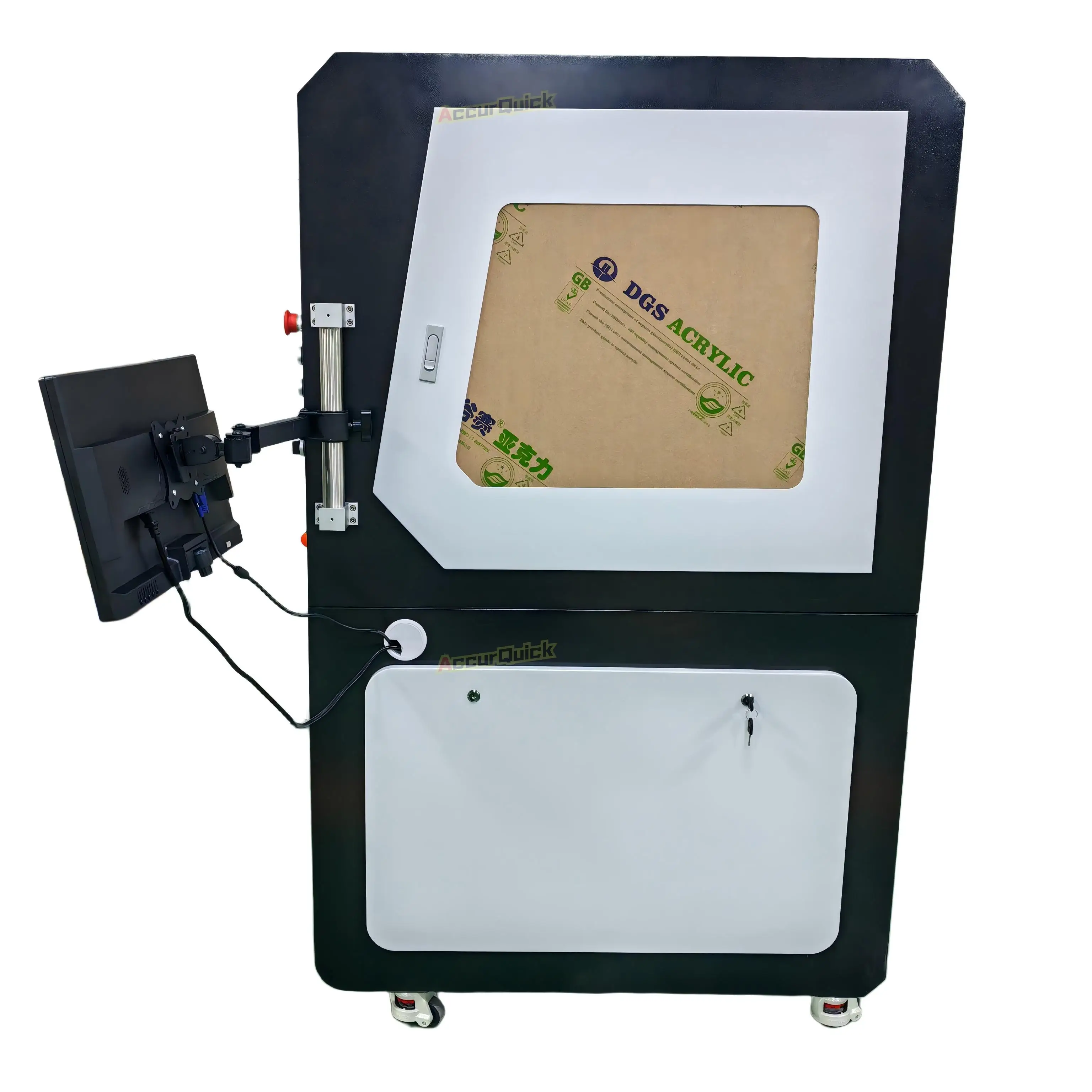 

Raycus 50W 100W Fiber Laser Engraving Machine Enclosed Marking Cutting on Metal Auto Parts