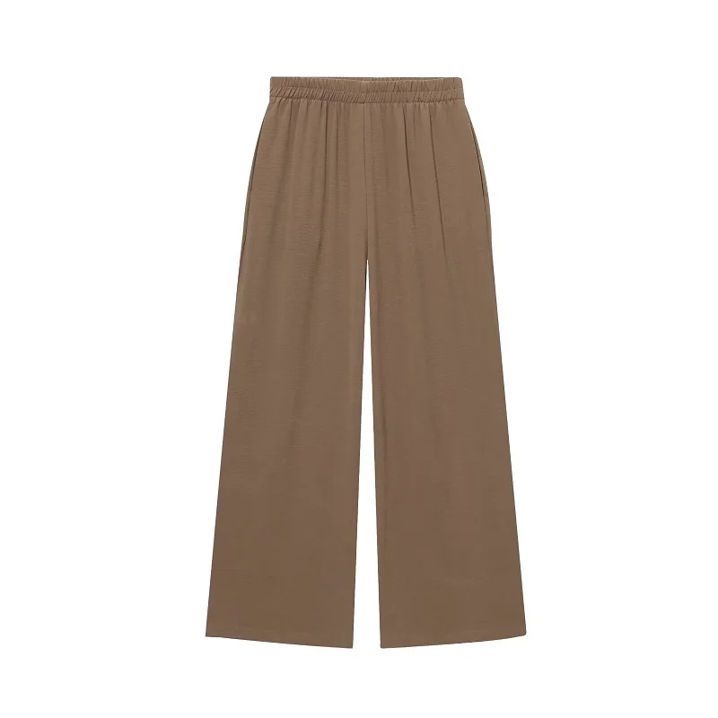 MUJER 2025 Damen-Hosen-Sets, hohe Taille, Baggy-Hosen-Sets für Frauen, 2-teilig, Sommer, lässiges Damen-Outfit, Langarm-Shirts für Damen