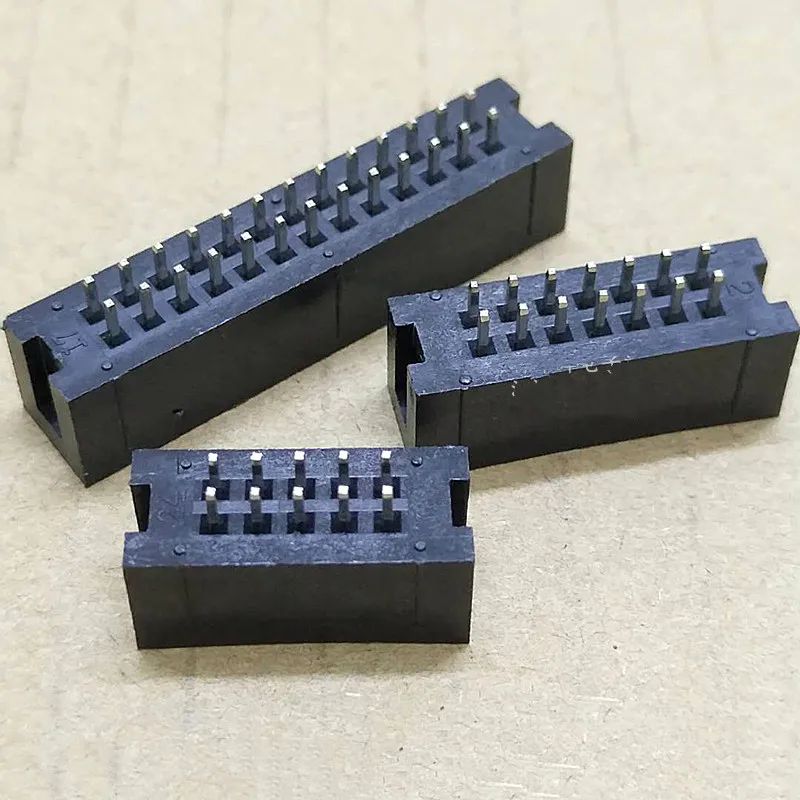 20PCS Simple Bullhorn Header 2.54mm Pitch, JTAG Socket DC3-6/8/10/14/16/20/24/30P/40P,  Straight pin Header