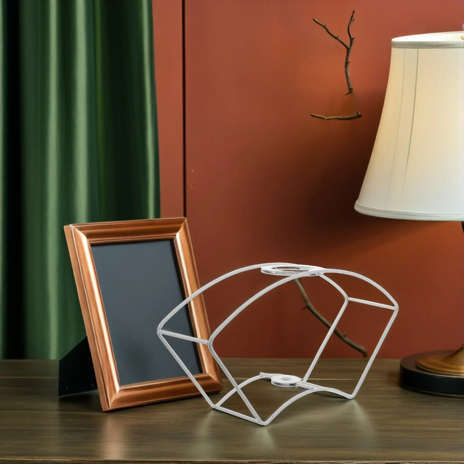Metal Lamp Cage Wire Lampshade Frame Wire Bulb Guard Vintage E27 Socket Industrial Desk Table Lamp Base Hanging Bulb Guard