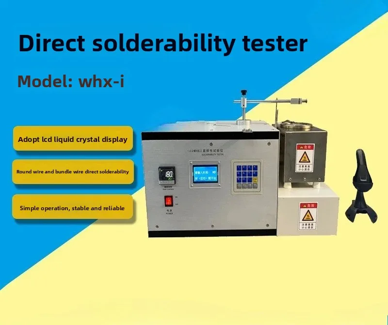 Solder tester for testing the solderability of enameled round and bundle wires