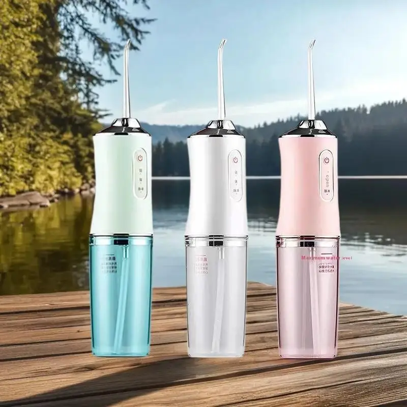 جهاز ري الفم الاحترافي: جهاز تنظيف الأسنان بالماء لتبييض الأسنان مع طرف نفاث للتنظيف العميق والعناية باللثة