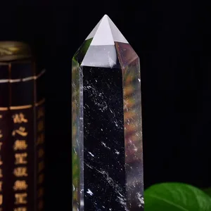 Pedra De Fusão De Quartzo Claro Para Decoração De Casa, Cristal De Obelisco, Cura Do Ponto Da Varinha, Fengshui, 30cm, 1Pc 10 principais vendas vidro derretido - №7