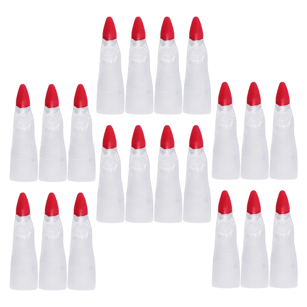 50 Uds. De cubiertas para dedos de uñas postizas de Halloween, accesorios espeluznantes y aterradores para disfraz de Halloween, decoración para fiesta de disfraces