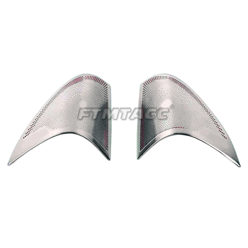 2PCS For Mercedes Benz CLA C117 Interior Trim Car Styling Car Audio Speaker Cover Stainless Steel Sticker Decor Accessories