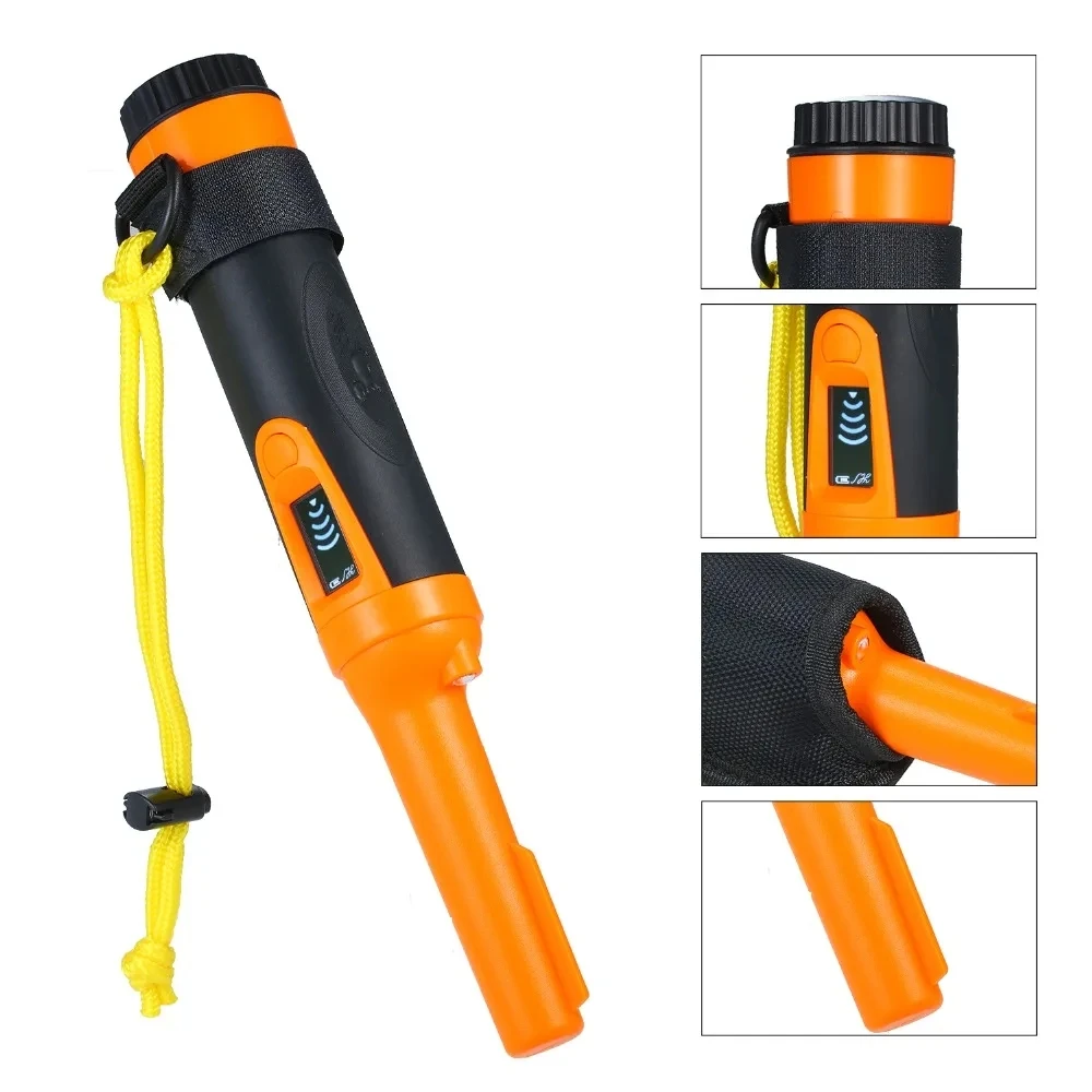 Handheld Pinpointer Metal Detector with Screen Display Portable Pin Pointer Waterproof Metal Pointer Treasure Hunting Tool