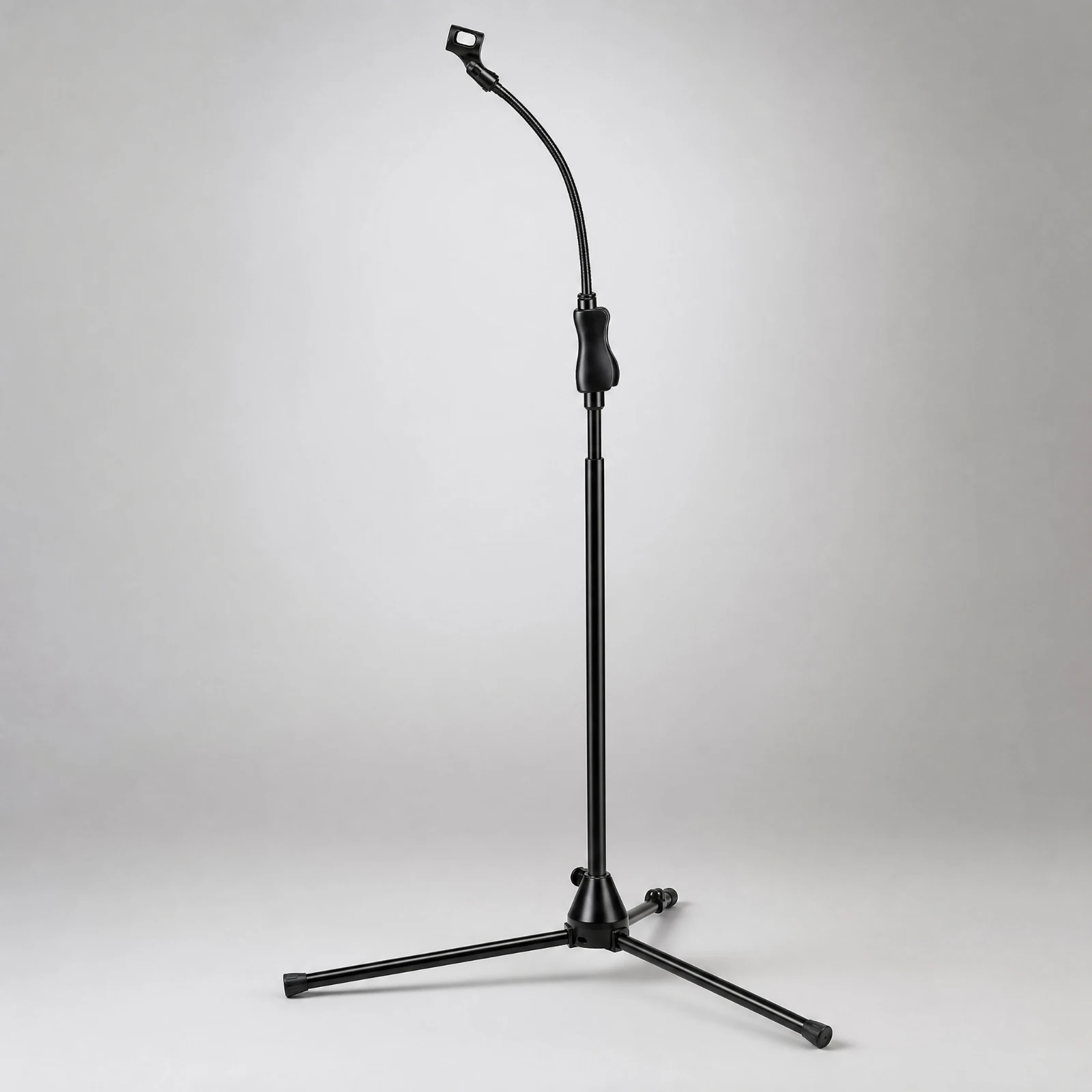 Floor-Standing Audio Pickup Tripod Stand Long-Lasting Mic Stand with Gooseneck Holder Height-Adjustable Mic Tripod Foldable view 2