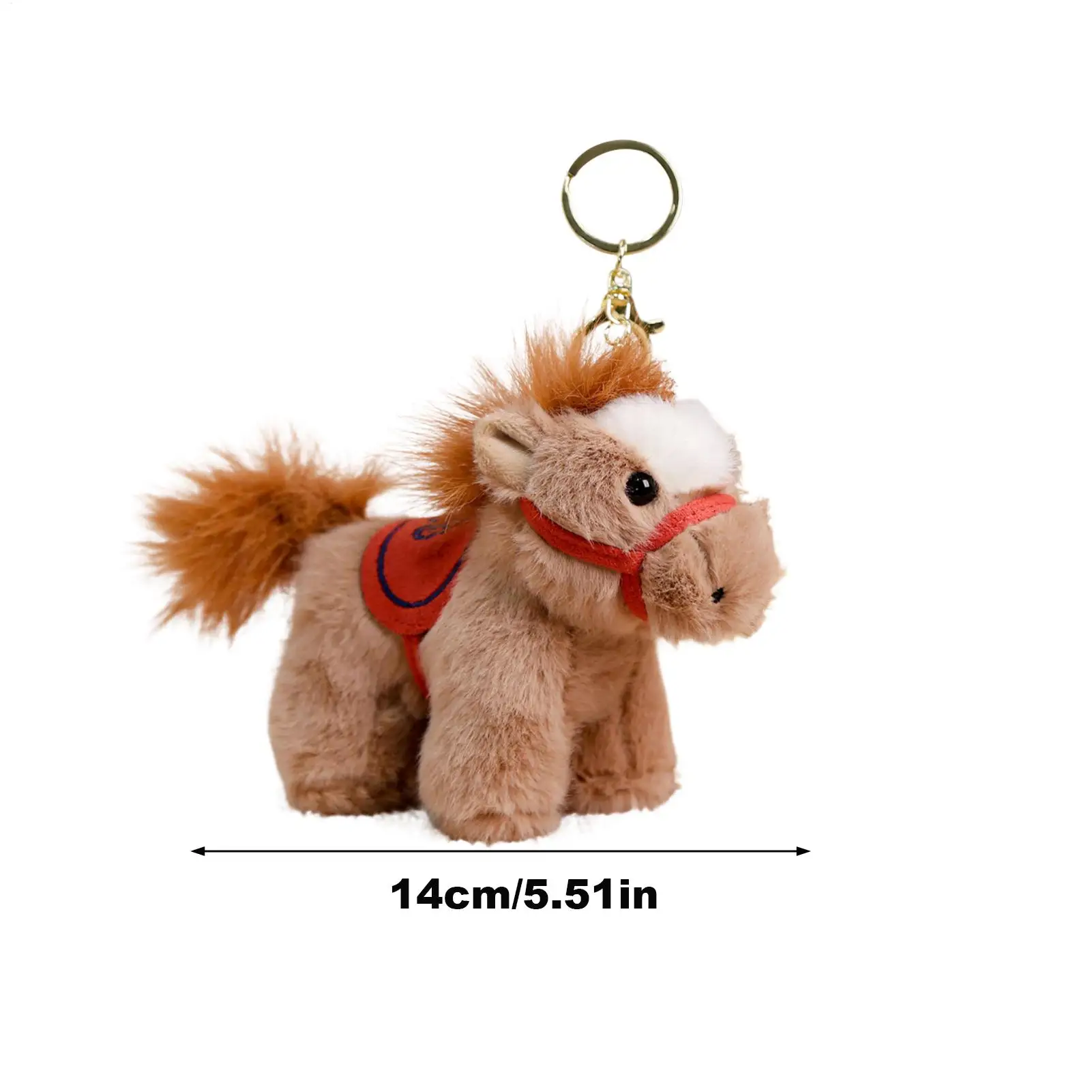 Abalorio para monedero de caballo, bordado de nubes, suministros de recuerdo festivo, llavero del Año del Caballo 2026 para familiares, amigos y colegas