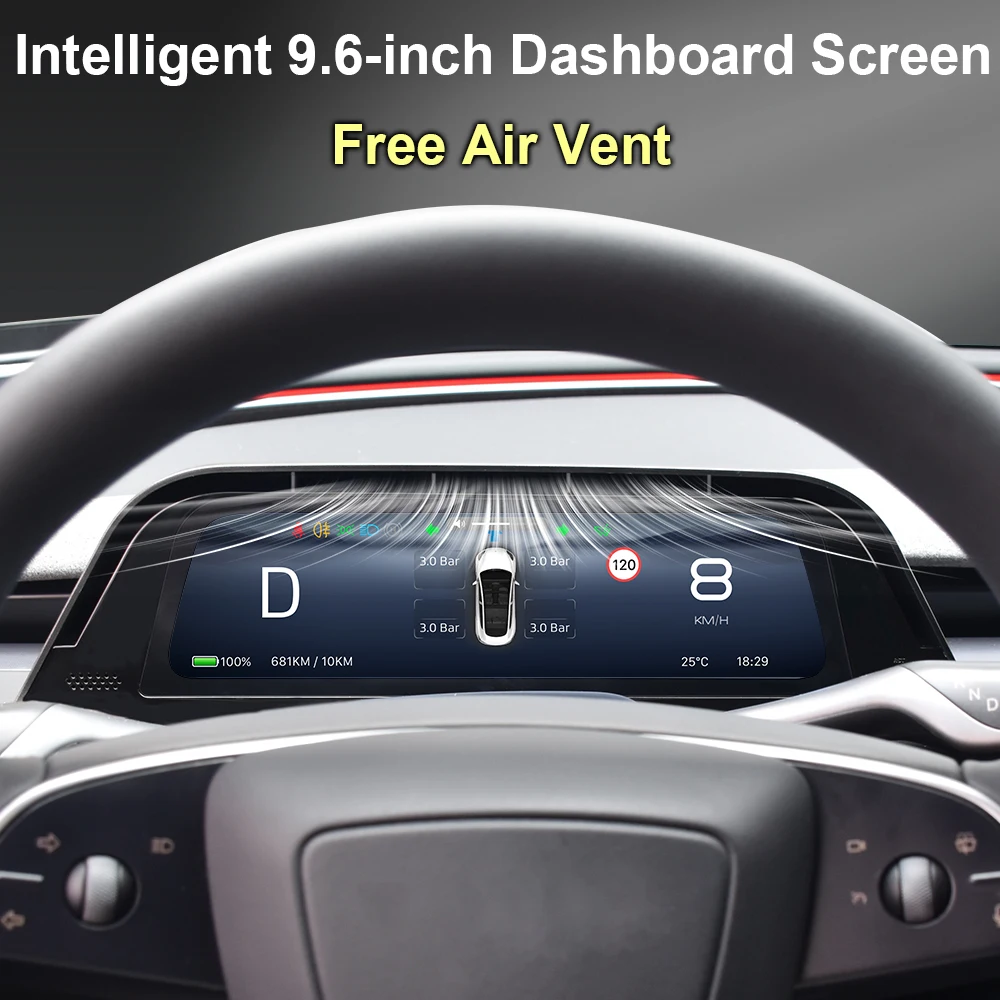 Onlysay novo design head up display com suporte de ventilação de ar sem fio carplay touchscreen para tesla modelo 3 highland modelo y juniper
