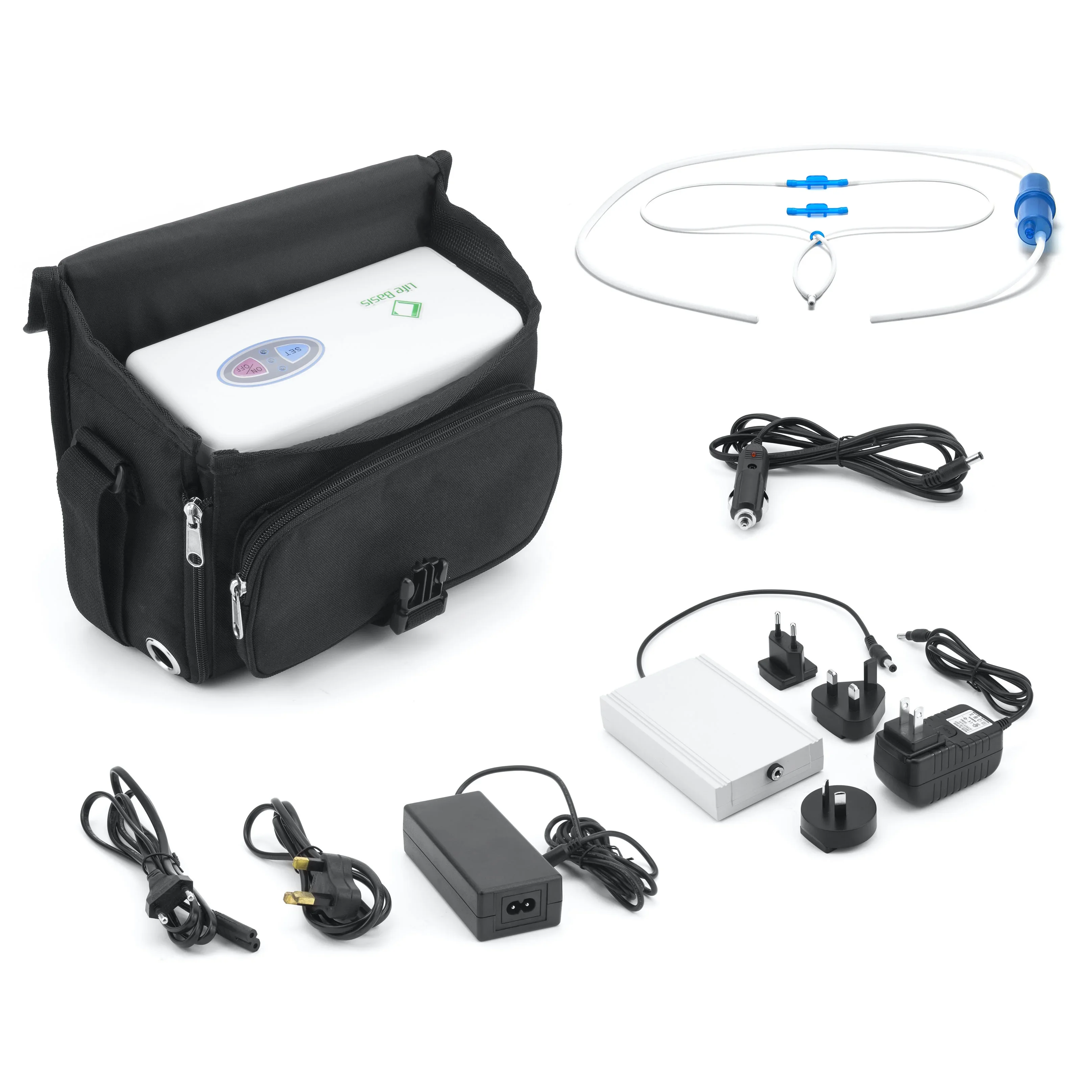 LIFEBASIS High Purity Mini Portable Oxygen Concentrator With Rechargeable Lithium Battery