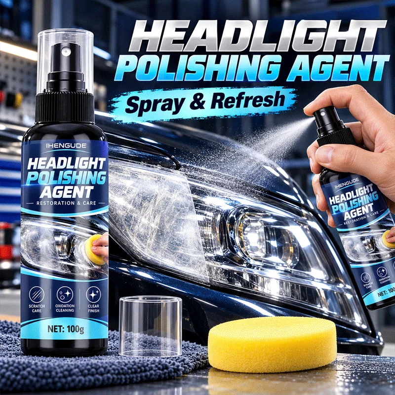Car Headlight Polishing Agent Scratch Remover Repair Headlight Renewal Polish Liquid Headlights Restoration Kit Auto Accessories