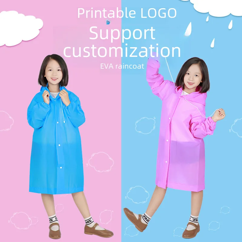 Children's Raincoat Factory Direct Sales Kindergarten PupilsEVACartoon Raincoat Boys Girls Poncho in Stock