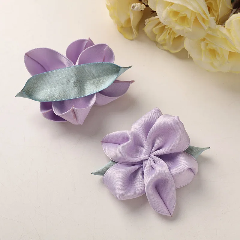 

10 шт., ткань, сложенная вручную, трехмерные цветы, железная нашивка, сделай сам, модная сумка с кристаллами, аксессуары для одежды, нашивка для одежды