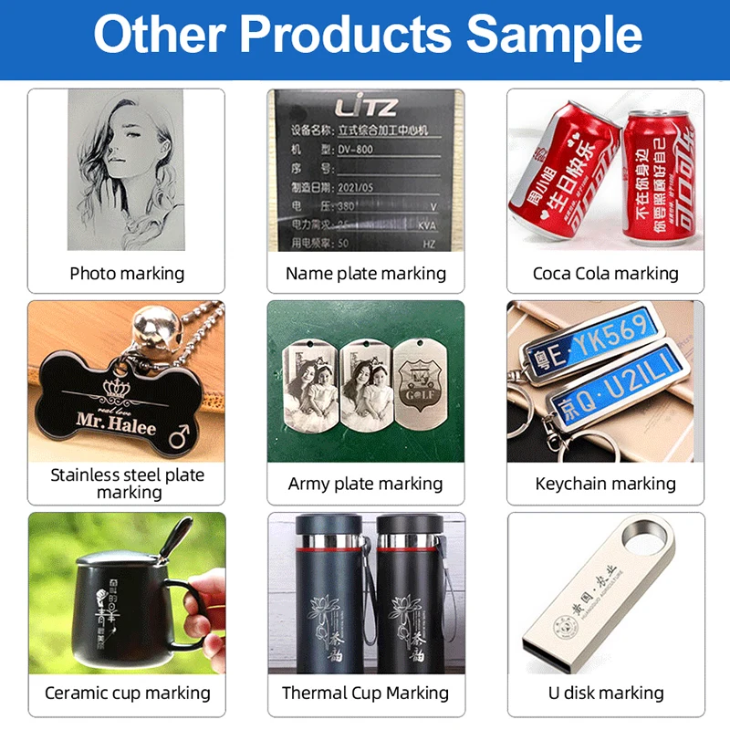 Portable Fiber Laser Engraver and Marking Machine 20W/30W Small Laser Marking Machine for Plastic