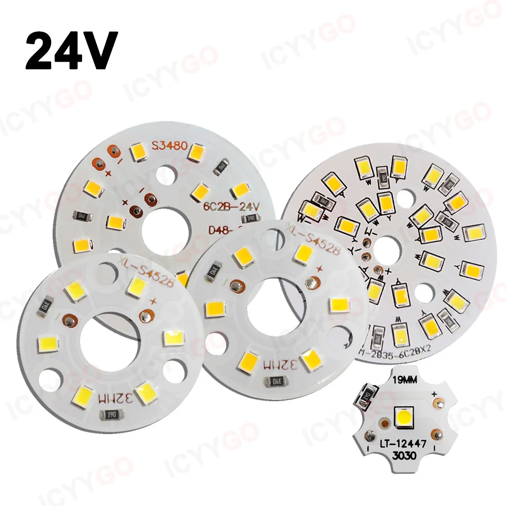 10PCS DC12V DC24V Lamp Beads LED Bulb 1W 3W 5W 7W Brightness Light Board Suitable For Led Bulbs Led Downlight Welding Power Cord