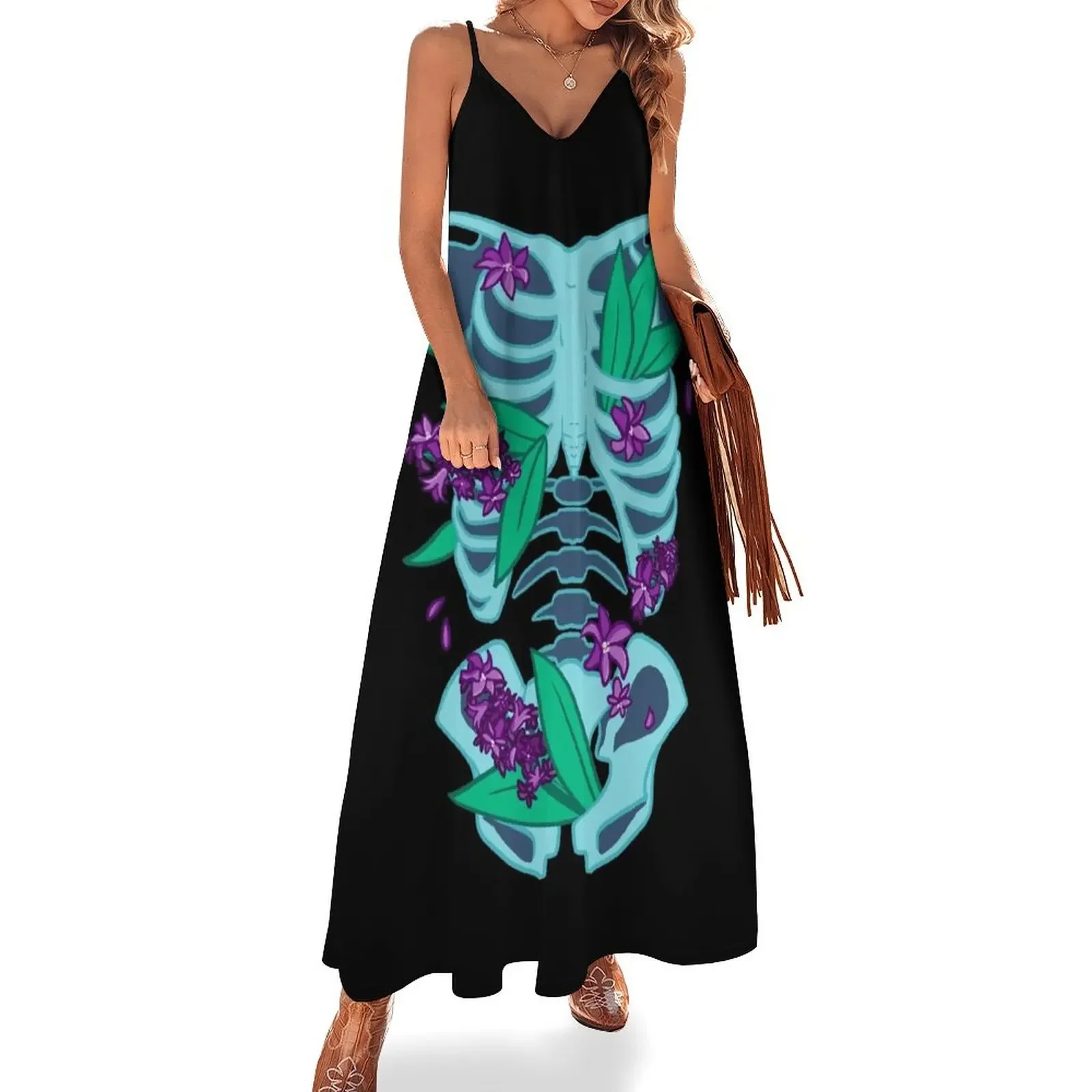 

Hyacinth Skeleton Sleeveless Dress dress party evening elegant luxury celebrity Women's summer skirt summer dress women 2025