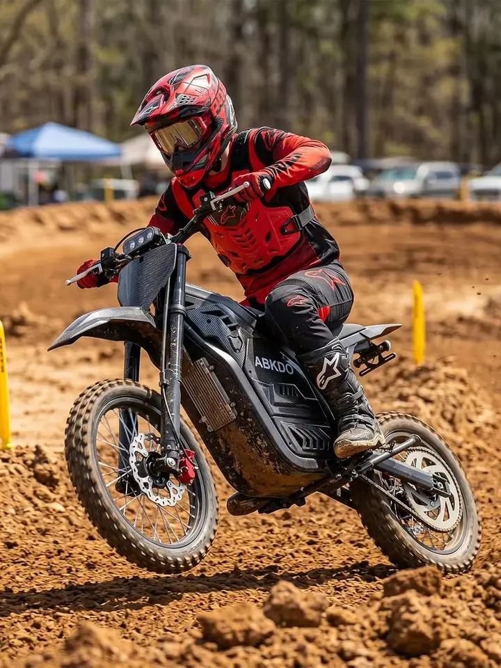 4000W Electric Dirt Bike 48V 23AH Battery Off-Road Motorcycle E-Bike Speed up to 45 Mph Dirt Bike 14/12" Fat Tire Electric Motorcycle image 2